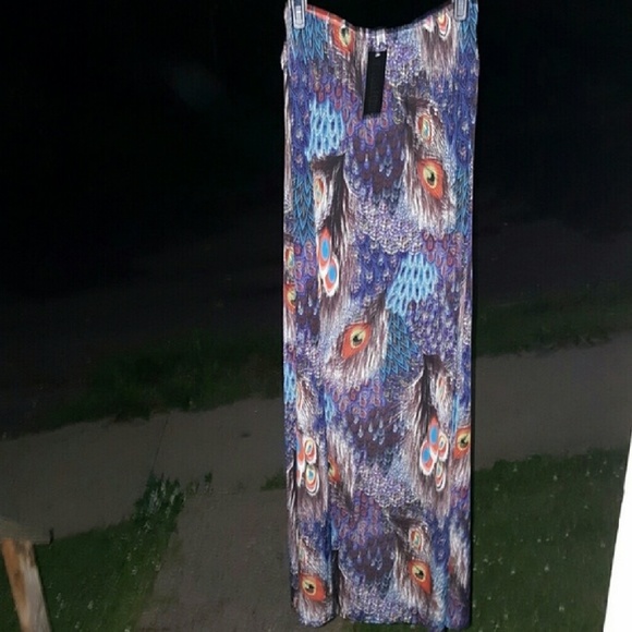Gorgeous peacock maxi dress large - Picture 2 of 4